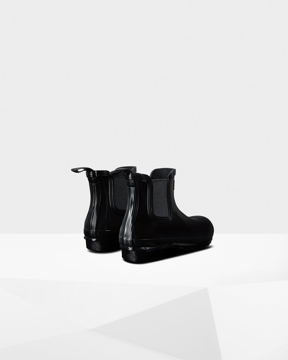 Womens Chelsea Boots - Hunter Original Gloss (63FVEPAUY) - Black